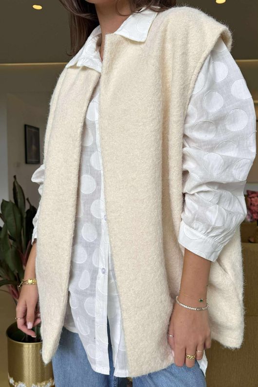 Made in Italy Norbury Gilet Warm White